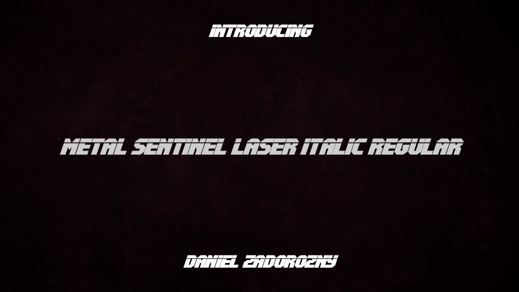 Metal Sentinel Laser Italic Regular Images d’exemples de polices  1