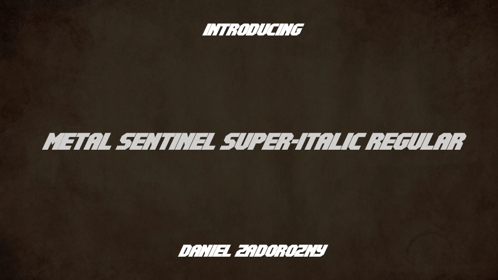 Metal Sentinel Super-Italic Regular Images d’exemples de polices  1