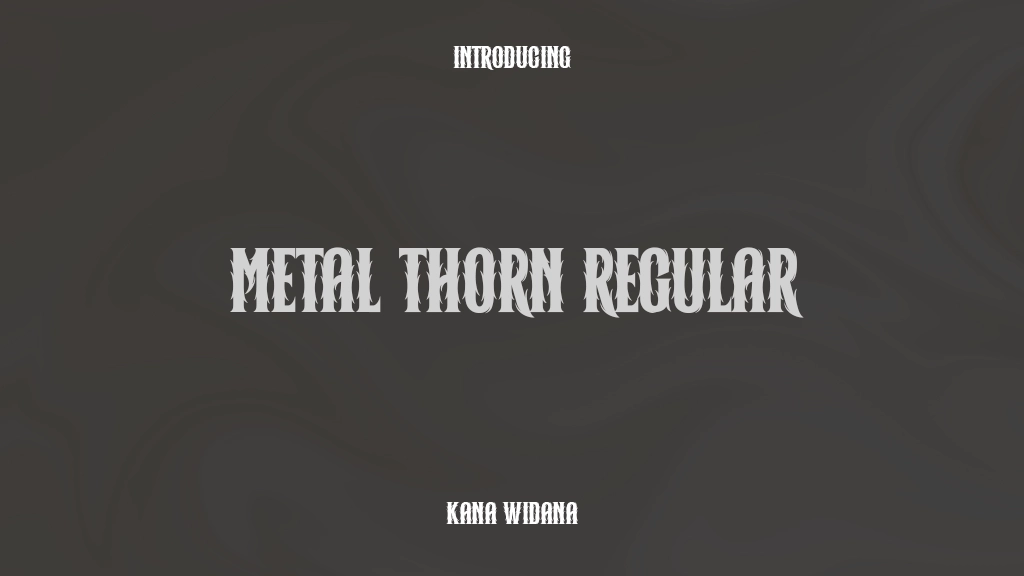 Metal Thorn Regular Font Sample Images  1