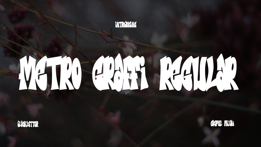 Metro Graffi Regular Font Sample Image 1