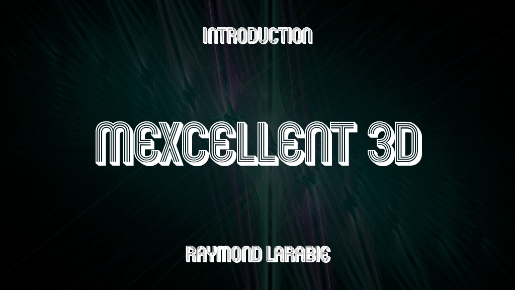 Mexcelllent 3D Font Sample Image 1