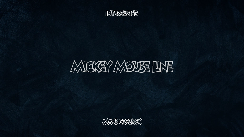 Mickey Mouse Line Font Sample Images  1