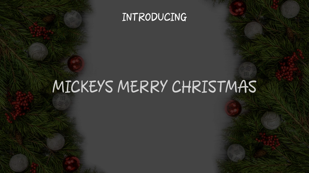 Mickeys Merry Christmas Font Sample Images  1