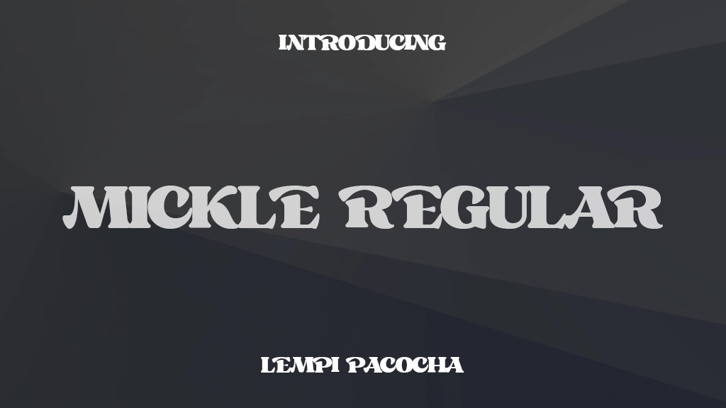 Mickle Regular 字体样本图像  1