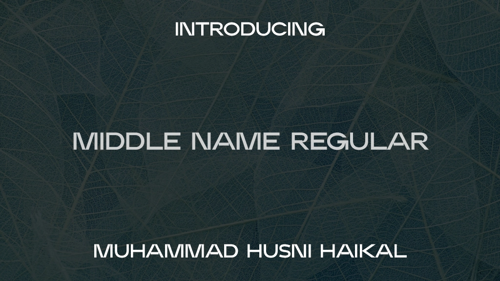 Middle Name Regular Images d’exemples de polices  1