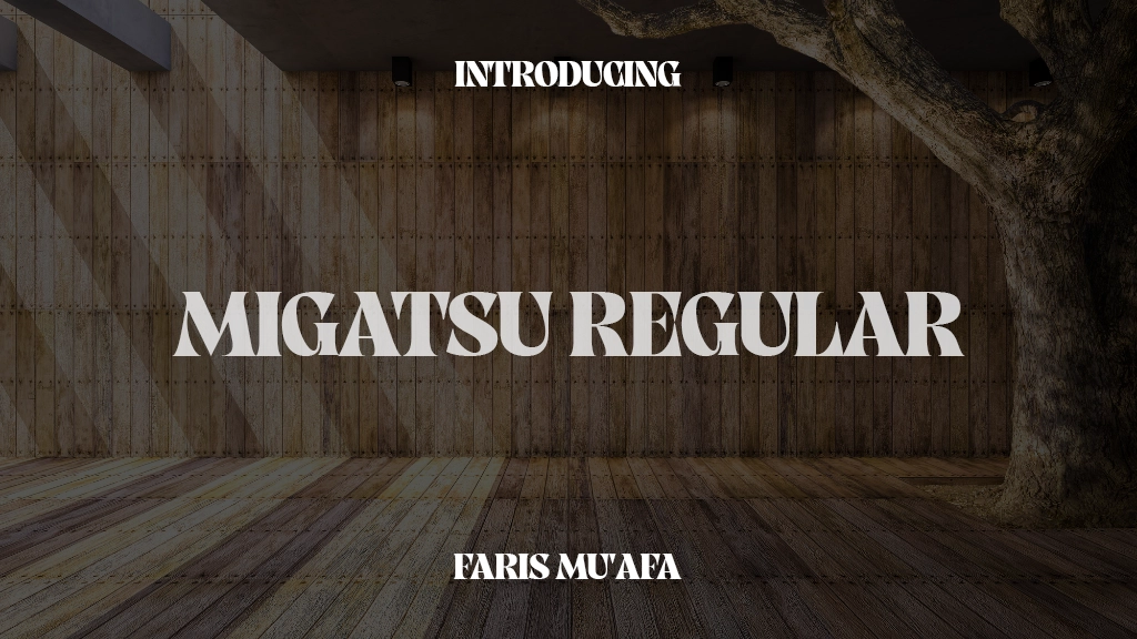 Migatsu Regular Images d’exemples de polices  1