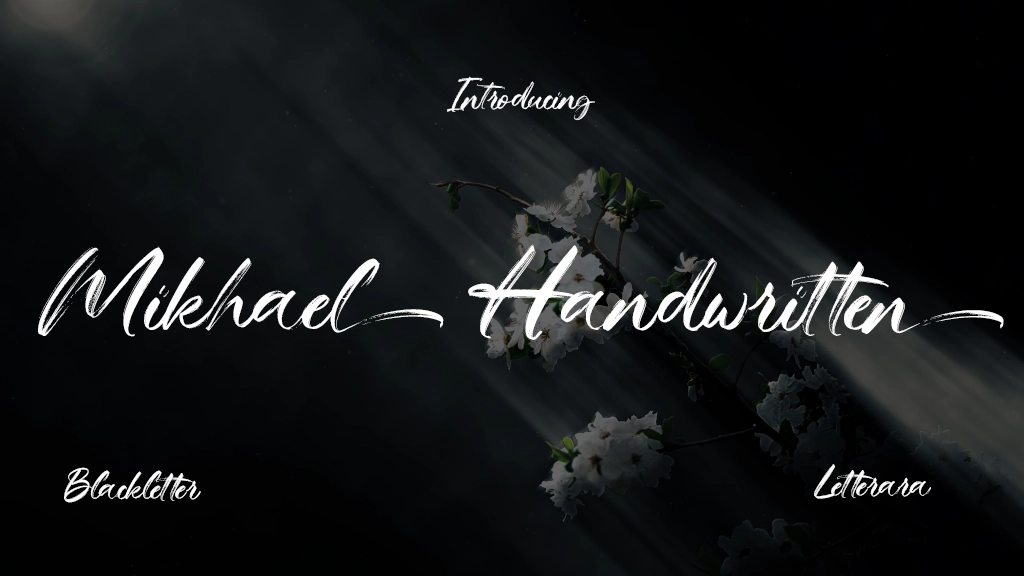 Mikhael Handwritten Font Sample Image 1