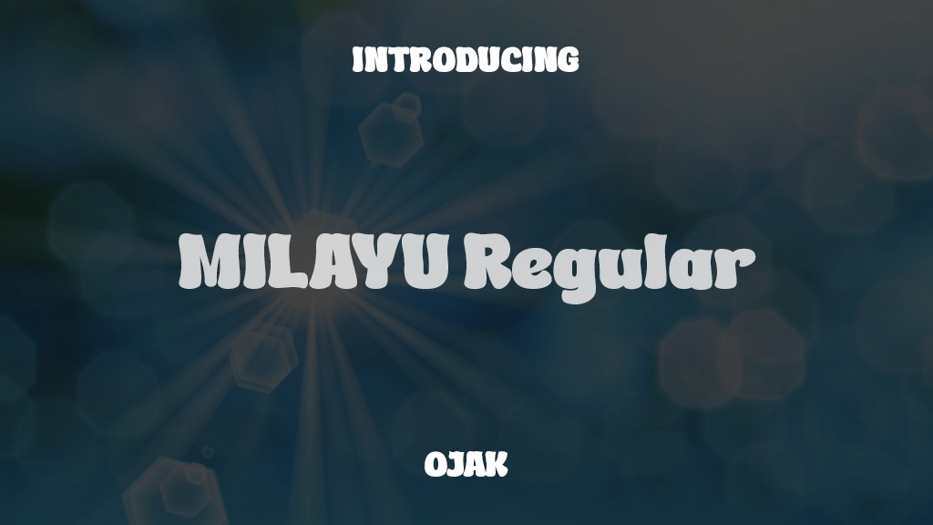 MILAYU Trial Regular Font Sample Images  1