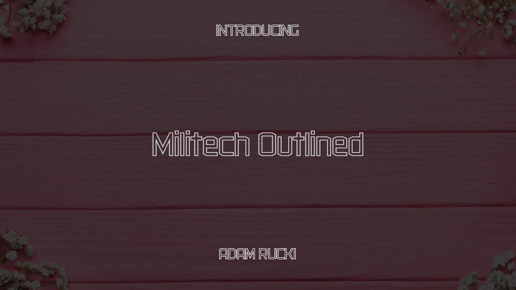 Militech Outlined フォントサンプル画像  1