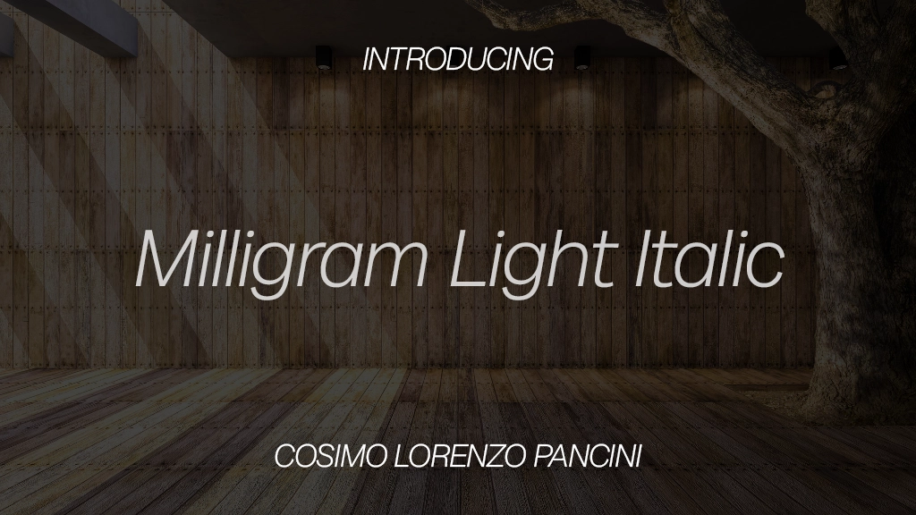 Milligram Trial Light Italic Font Sample Images  1