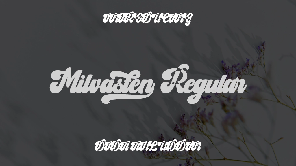 Milvasten Regular Font Sample Images  1