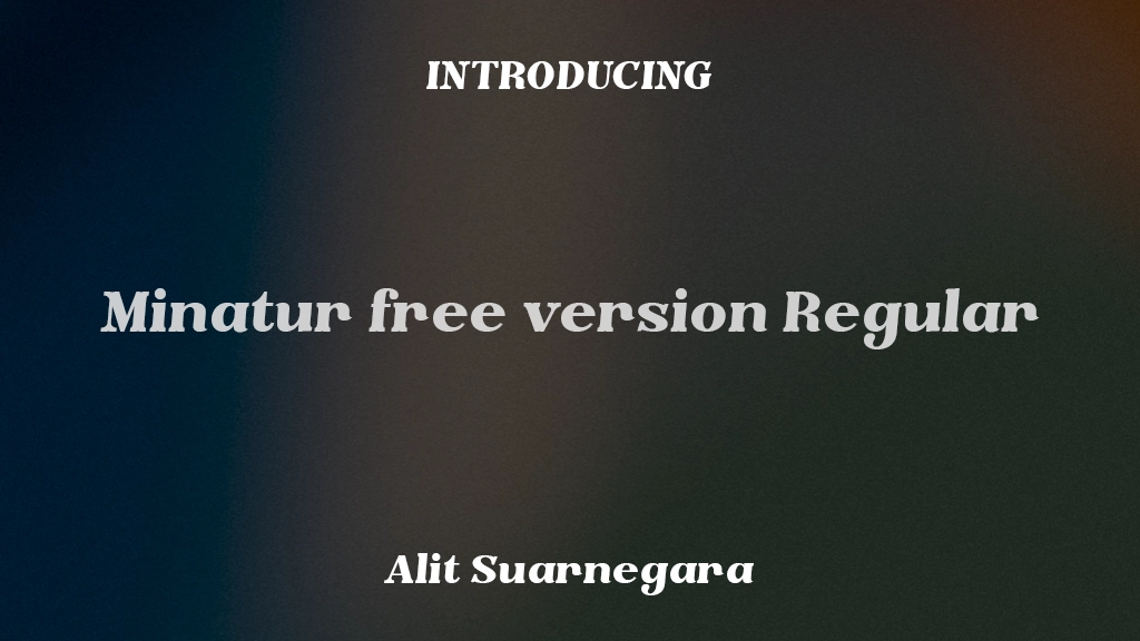 Minatur free version Regular Font Sample Images  1