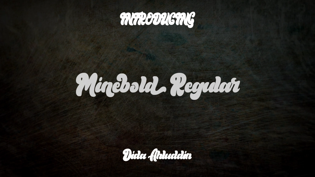 Minebold Regular Font Sample Images  1