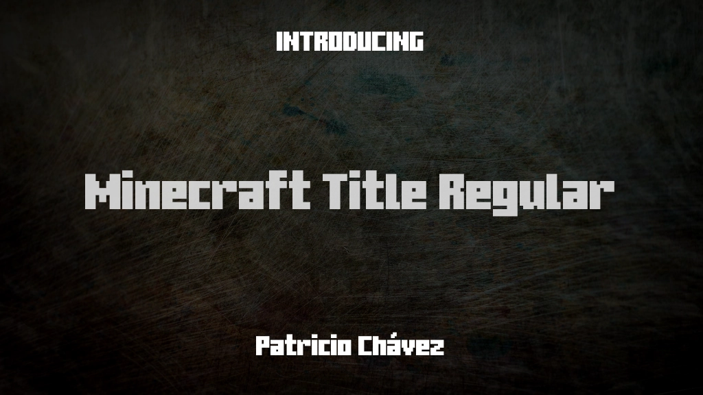 Minecraft Title Regular Images d’exemples de polices  1