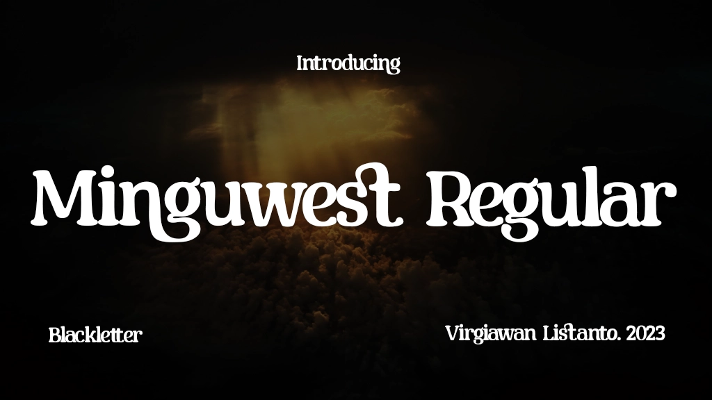 Minguwest Regular Font Sample Image 1