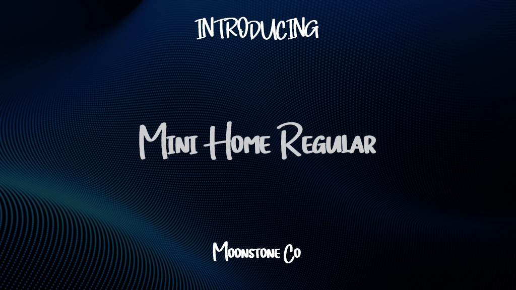 Mini Home Regular Images d’exemples de polices  1