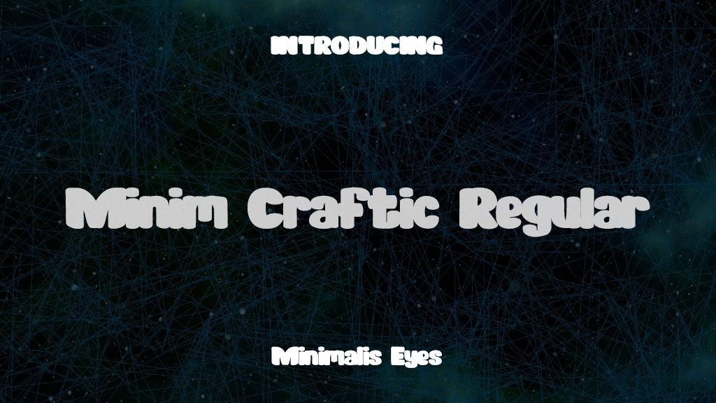 Minim Craftic Regular Images d’exemples de polices  1