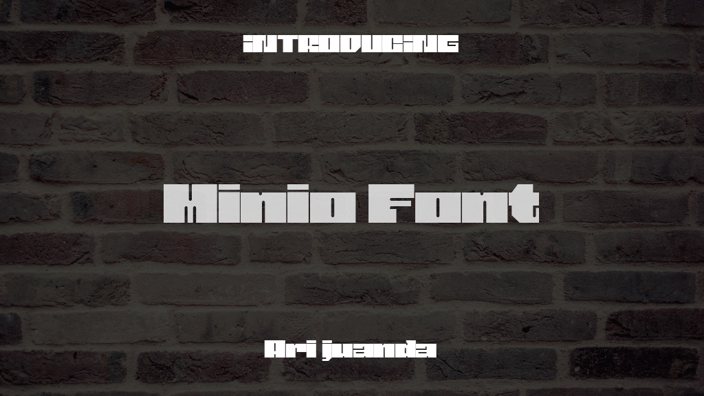 Minio Font 글꼴 샘플 이미지  1