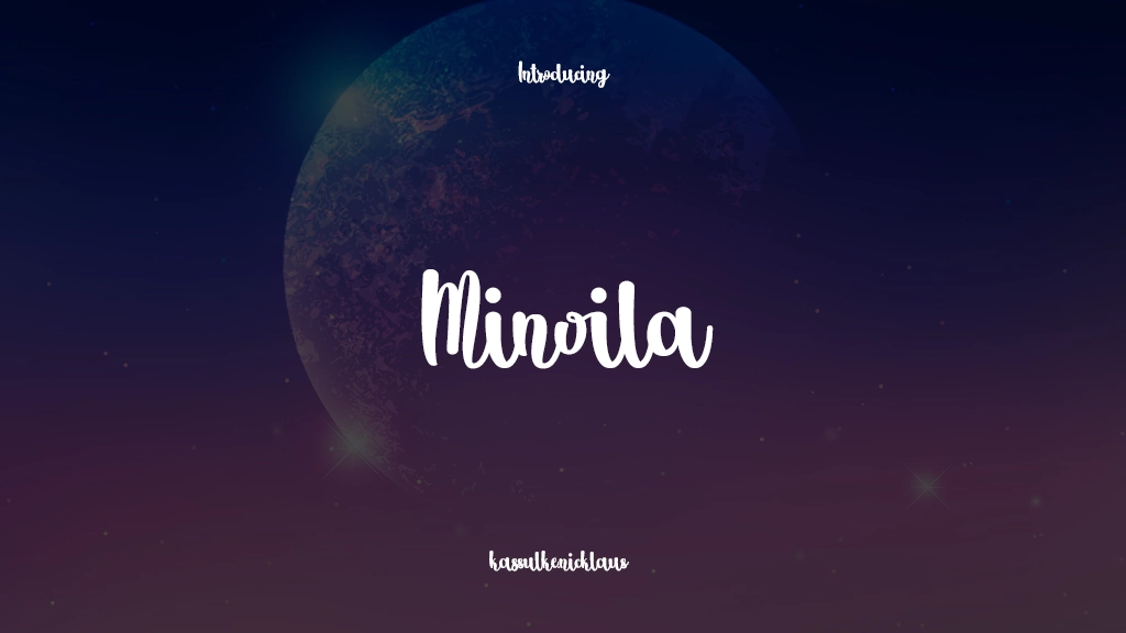 Minoila Personal Use Only 글꼴 샘플 이미지  1