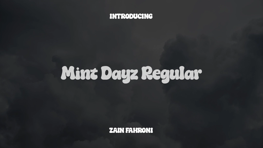 Mint  Dayz Regular Imagens de amostra de fonte  1