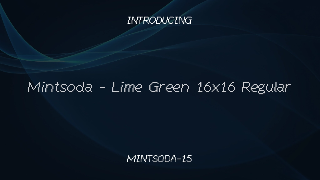 Mintsoda - Lime Green 16x16 Regular Font Sample Images  1