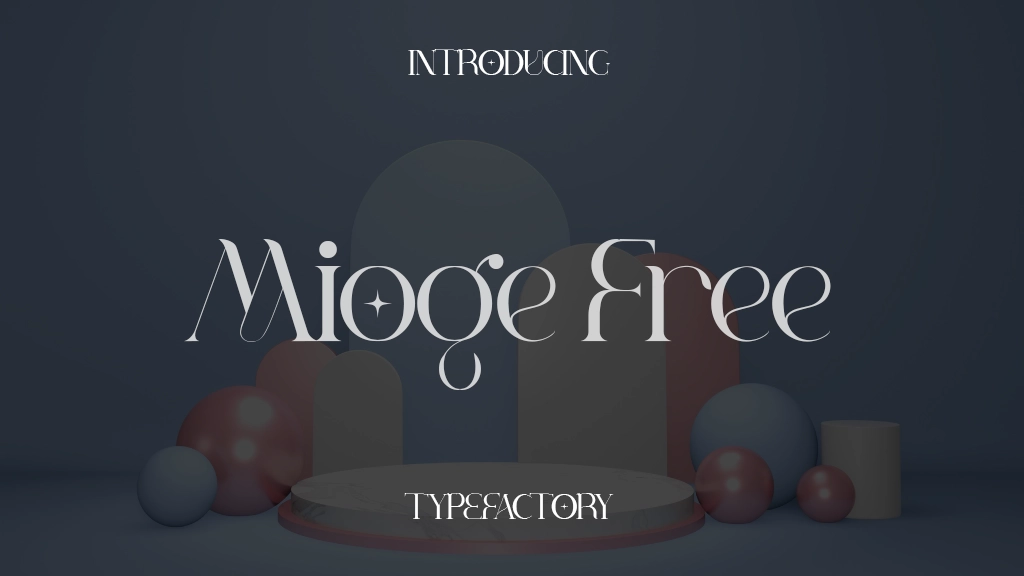 Mioge Free Trial Immagini di esempio dei caratteri  1