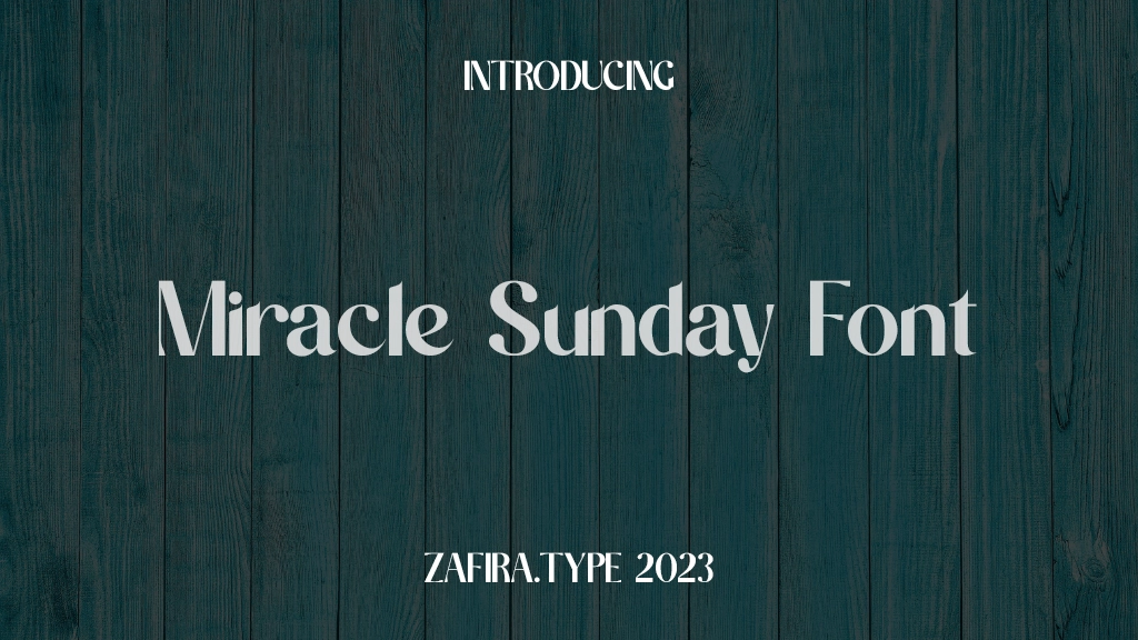 Miracle Sunday Font Immagini di esempio dei caratteri  1