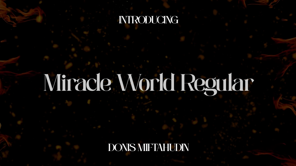 Miracle World Personal Use Regular Font Sample Images  1