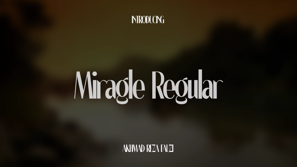 Miragle Regular Font Sample Images  1