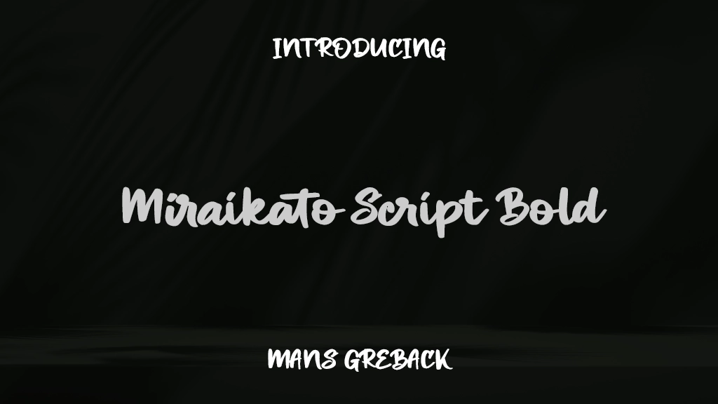 Miraikato Script Bold Font Sample Images  1