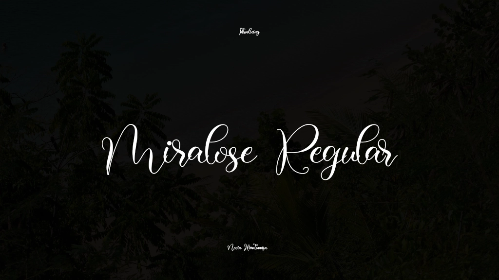 Miralose Regular Font Sample Images  1