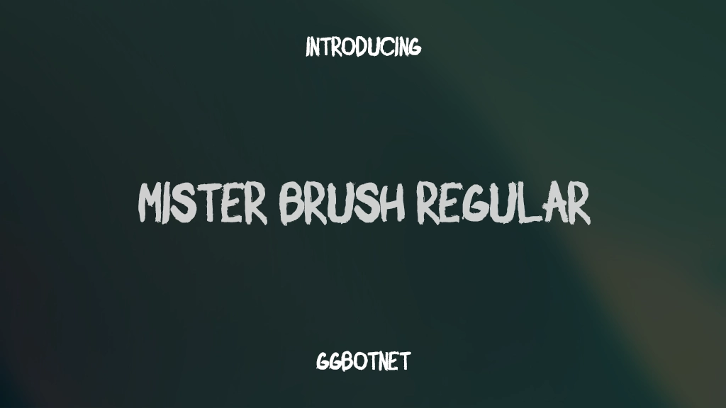 Mister Brush Regular Images d’exemples de polices  1