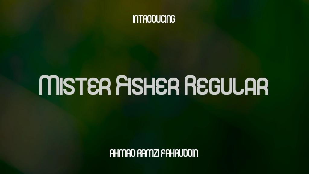 Mister Fisher Regular Beispielbilder für Schriftarten  1