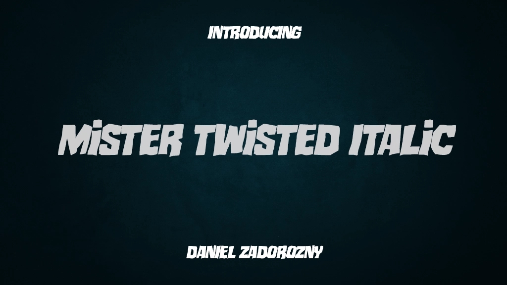 Mister Twisted Italic Italic Font Sample Images  1