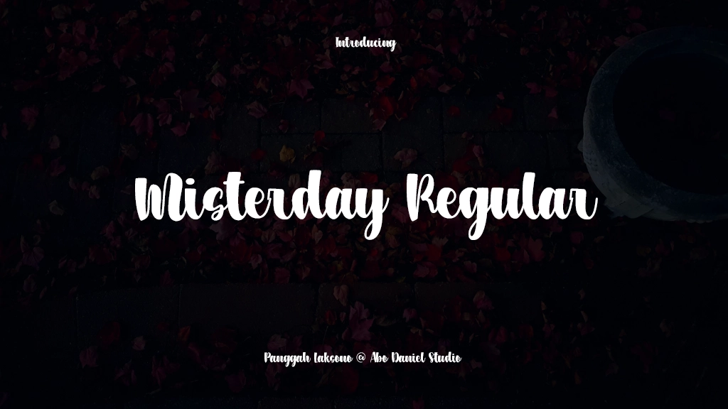 Misterday Regular Imágenes de muestra de fuentes  1