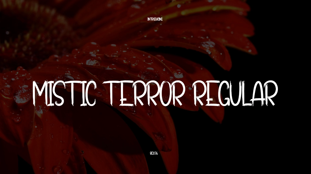 Mistic Terror Regular Beispielbilder für Schriftarten  1