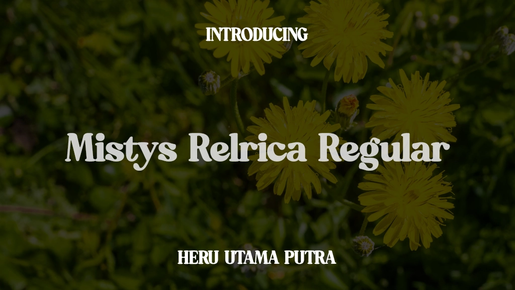 Mistys Relrica Regular Imágenes de muestra de fuentes  1