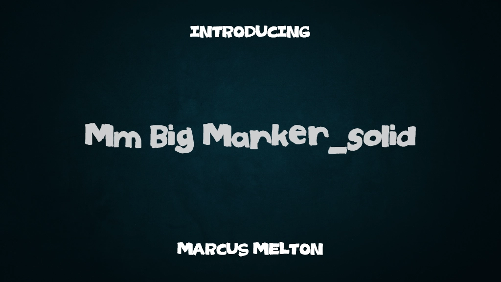 Mm Big Marker_solid Font Font Sample Images  1