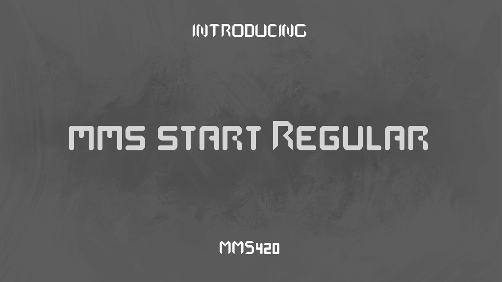 mms start Regular 字体样本图像  1