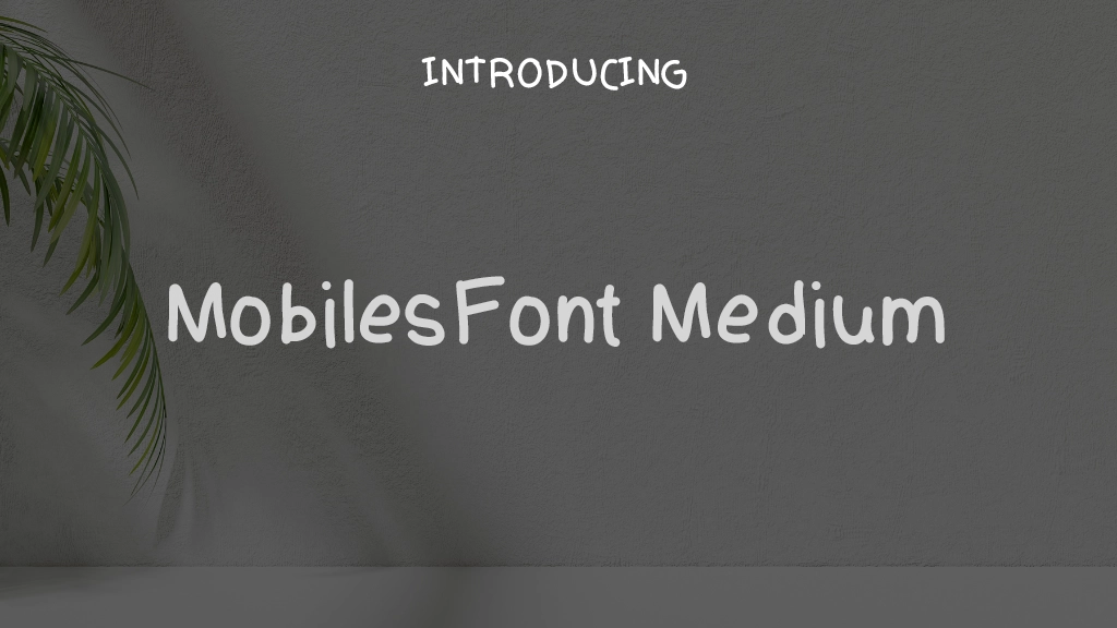 MobilesFont Medium Imagens de amostra de fonte  1