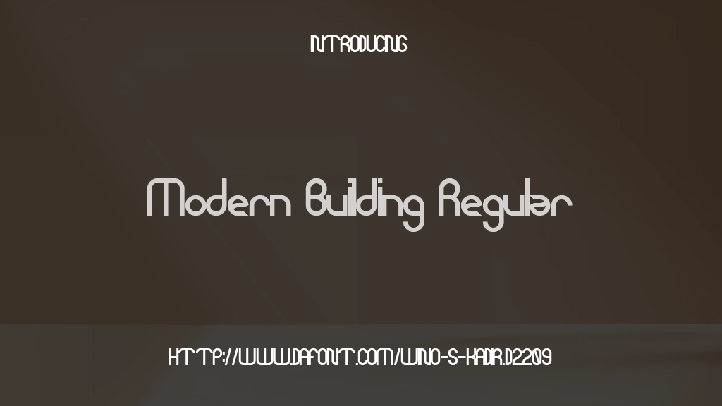 Modern Building Regular Font Sample Images  1