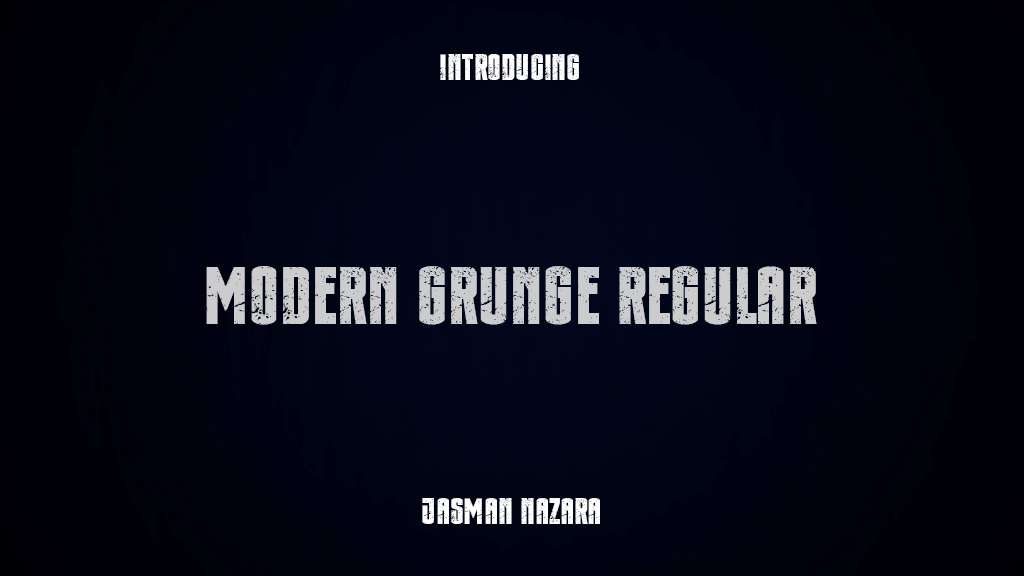 Modern Grunge Regular 字体样本图像  1