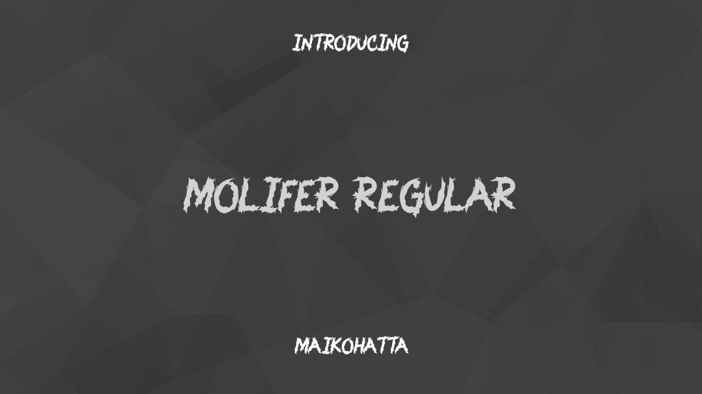 Molifer Regular 字体样本图像  1