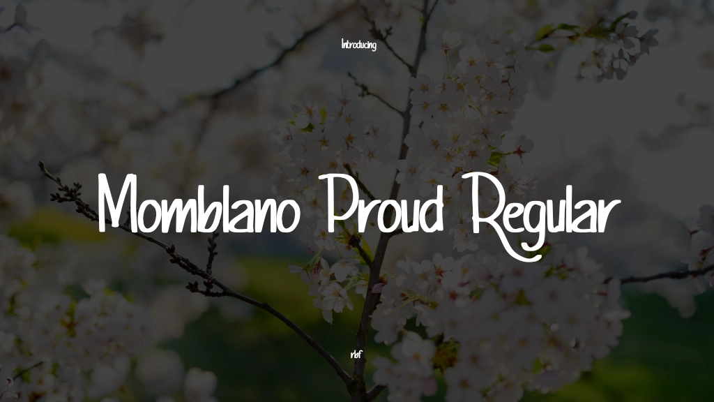 Momblano Proud Regular 字体样本图像  1