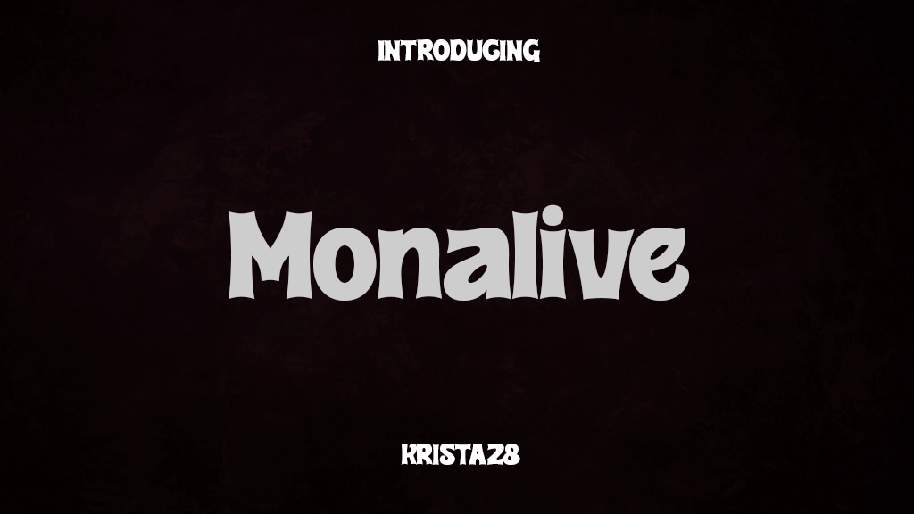 Monalive Imagens de amostra de fonte  1