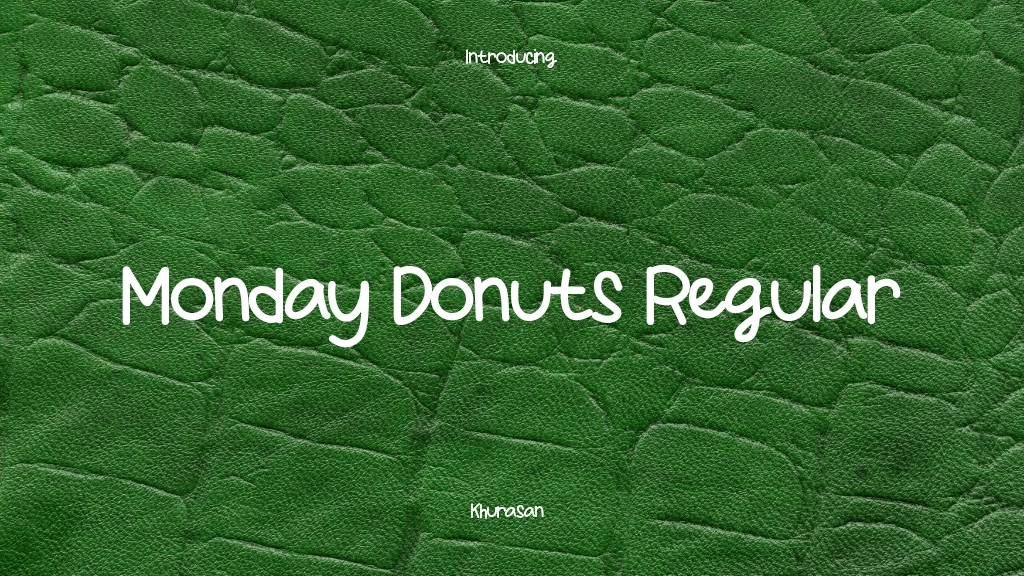 Monday Donuts Regular 글꼴 샘플 이미지  1