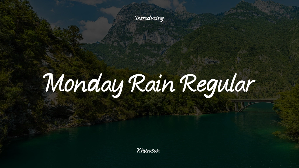 Monday Rain Regular Images d’exemples de polices  1