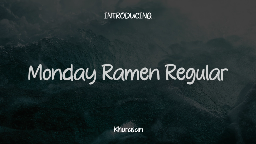 Monday Ramen Regular Beispielbilder für Schriftarten  1