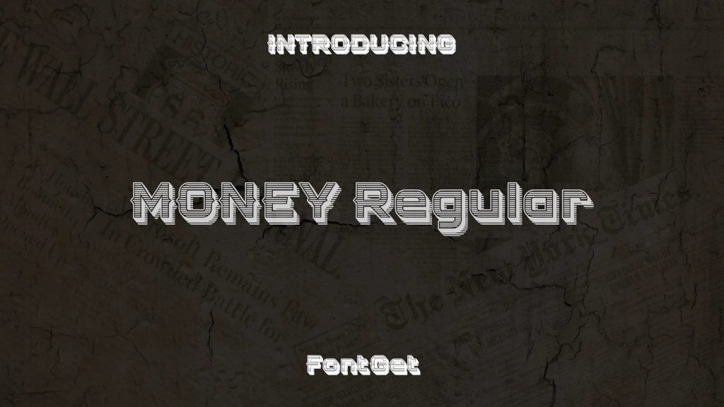 MONEY Regular Font Sample Images  1