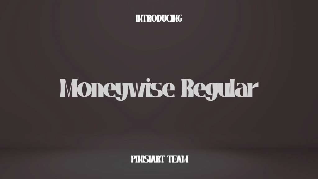 Moneywise Regular Imagens de amostra de fonte  1